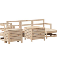 7-tlg. Garten-Sofagarnitur Massivholz Kiefer