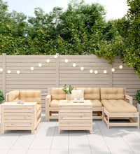 7-tlg. Garten-Sofagarnitur Massivholz Kiefer