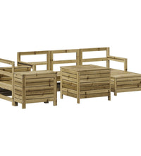 7-tlg. Garten-Sofagarnitur Kiefernholz Imprägniert