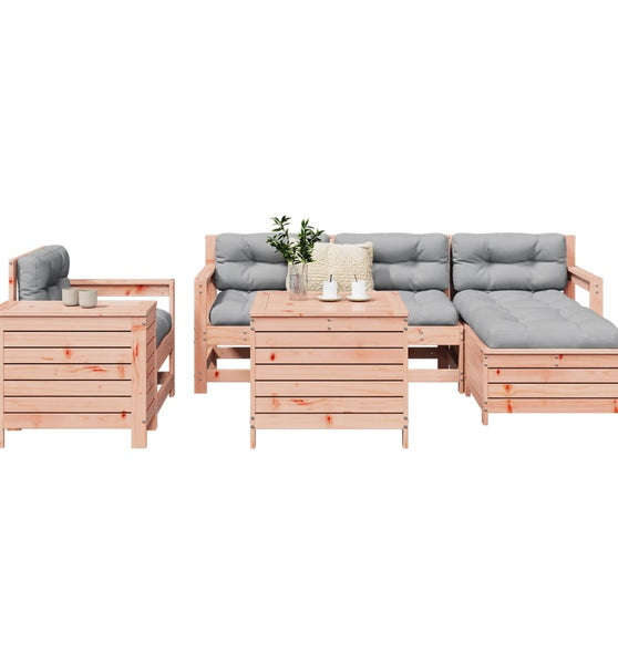 7-tlg. Garten-Sofagarnitur Massivholz Douglasie