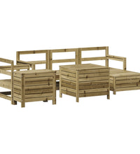 7-tlg. Garten-Sofagarnitur Kiefernholz Imprägniert