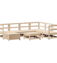 8-tlg. Garten-Sofagarnitur Massivholz Kiefer