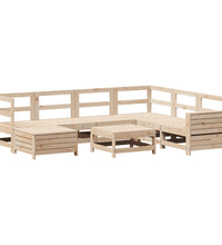 8-tlg. Garten-Sofagarnitur Massivholz Kiefer