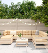 8-tlg. Garten-Sofagarnitur Massivholz Kiefer