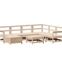 8-tlg. Garten-Sofagarnitur Massivholz Kiefer