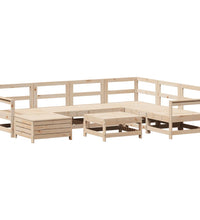 8-tlg. Garten-Sofagarnitur Massivholz Kiefer