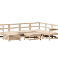 8-tlg. Garten-Sofagarnitur Massivholz Kiefer