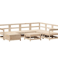 8-tlg. Garten-Sofagarnitur Massivholz Kiefer