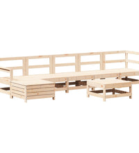 7-tlg. Garten-Lounge-Set Massivholz Kiefer