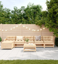 7-tlg. Garten-Lounge-Set Massivholz Kiefer