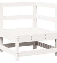 7-tlg. Garten-Lounge-Set Weiß Massivholz Kiefer