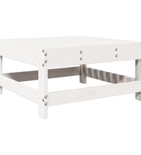 7-tlg. Garten-Lounge-Set Weiß Massivholz Kiefer