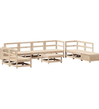 11-tlg. Garten-Sofagarnitur Massivholz Kiefer