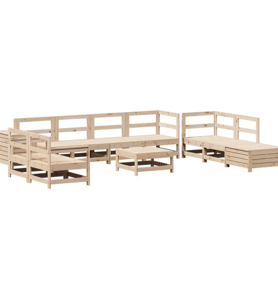 11-tlg. Garten-Sofagarnitur Massivholz Kiefer