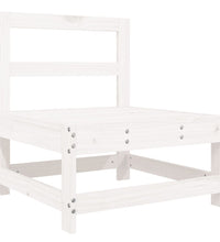 8-tlg. Garten-Sofagarnitur Weiß Massivholz Kiefer