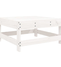 10-tlg. Garten-Sofagarnitur Weiß Massivholz Kiefer