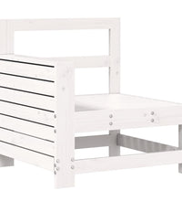 10-tlg. Garten-Sofagarnitur Weiß Massivholz Kiefer