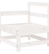 10-tlg. Garten-Sofagarnitur Weiß Massivholz Kiefer