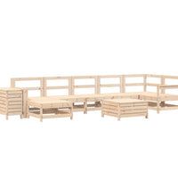 9-tlg. Garten-Sofagarnitur Massivholz Kiefer