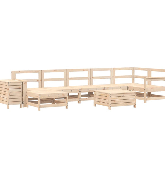 9-tlg. Garten-Sofagarnitur Massivholz Kiefer