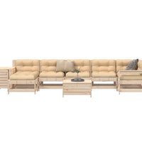 9-tlg. Garten-Sofagarnitur Massivholz Kiefer