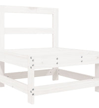 10-tlg. Garten-Sofagarnitur Weiß Massivholz Kiefer