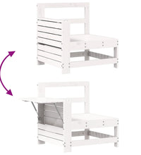 10-tlg. Garten-Sofagarnitur Weiß Massivholz Kiefer