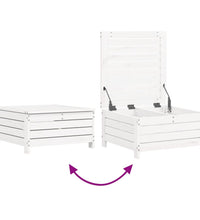 10-tlg. Garten-Sofagarnitur Weiß Massivholz Kiefer