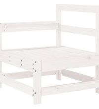 10-tlg. Garten-Sofagarnitur Weiß Massivholz Kiefer