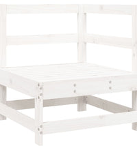 10-tlg. Garten-Sofagarnitur Weiß Massivholz Kiefer