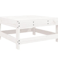 10-tlg. Garten-Sofagarnitur Weiß Massivholz Kiefer