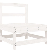 10-tlg. Garten-Sofagarnitur Weiß Massivholz Kiefer