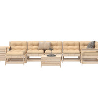 9-tlg. Garten-Sofagarnitur Massivholz Kiefer