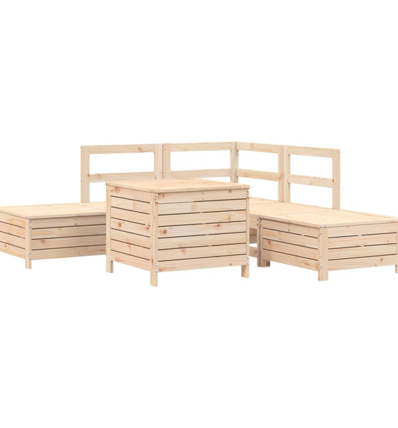 6-tlg. Garten-Sofagarnitur Massivholz Kiefer