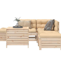 6-tlg. Garten-Sofagarnitur Massivholz Kiefer