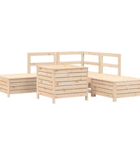 6-tlg. Garten-Sofagarnitur Massivholz Kiefer