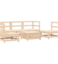 6-tlg. Garten-Sofagarnitur Massivholz Kiefer