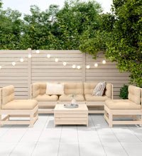 6-tlg. Garten-Sofagarnitur Massivholz Kiefer