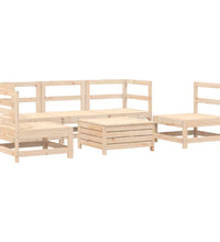 6-tlg. Garten-Sofagarnitur Massivholz Kiefer