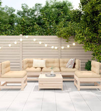 6-tlg. Garten-Sofagarnitur Massivholz Kiefer