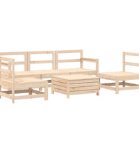 6-tlg. Garten-Sofagarnitur Massivholz Kiefer