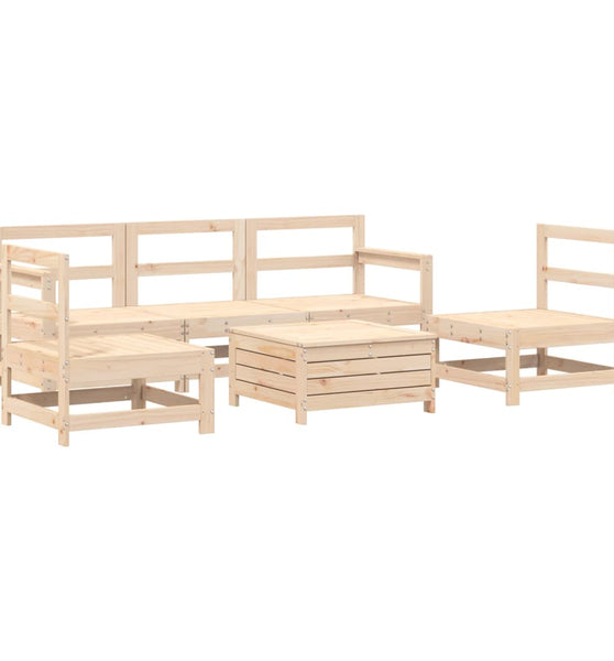 6-tlg. Garten-Sofagarnitur Massivholz Kiefer