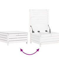 6-tlg. Garten-Sofagarnitur Weiß Massivholz Kiefer