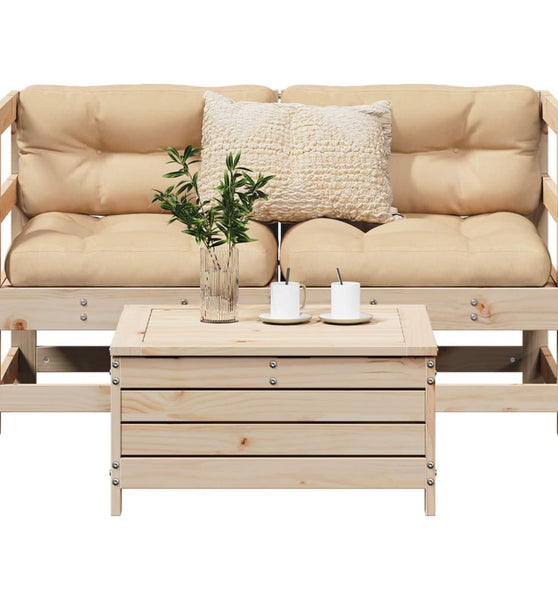 3-tlg. Garten-Sofagarnitur Massivholz Kiefer