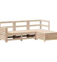 4-tlg. Garten-Sofagarnitur Massivholz Kiefer