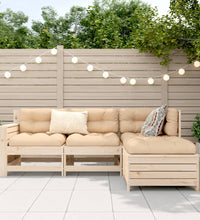 4-tlg. Garten-Sofagarnitur Massivholz Kiefer