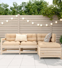 4-tlg. Garten-Sofagarnitur Massivholz Kiefer