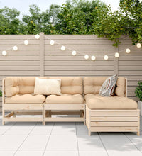 4-tlg. Garten-Sofagarnitur Massivholz Kiefer