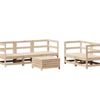 6-tlg. Garten-Sofagarnitur Massivholz Kiefer