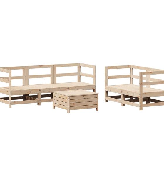 6-tlg. Garten-Sofagarnitur Massivholz Kiefer